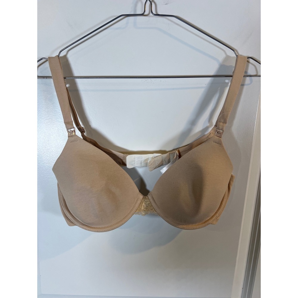 Gilligan & O'Malley Womens Nursing Bra Padded Underwire Beige 34C